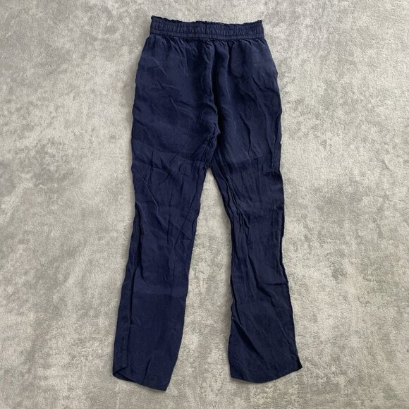 Jenni Kayne Pants Womens XS Navy Blue Rio Elastic Waist Drawstring Cupro Casual - Picture 10 of 12